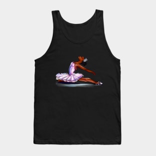 African American  ballerina -#005 - brown skin ballerina in lavender purple tutu Tank Top